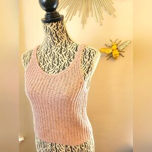 moon & madison Pink Knit Tank Top